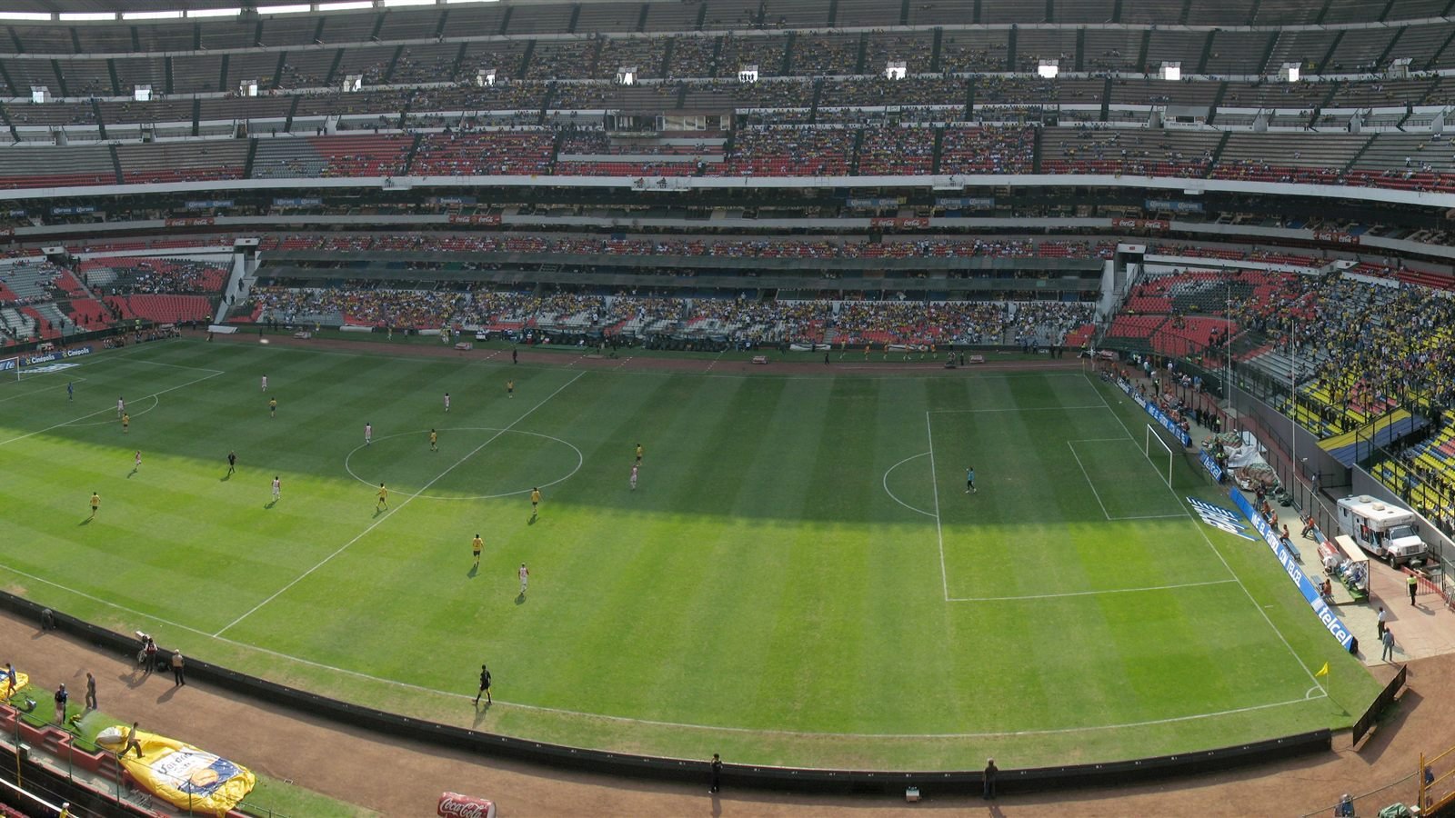 Wide interior view of Estadio Azteca in Mexico City, home of the 1970 Game of the Century