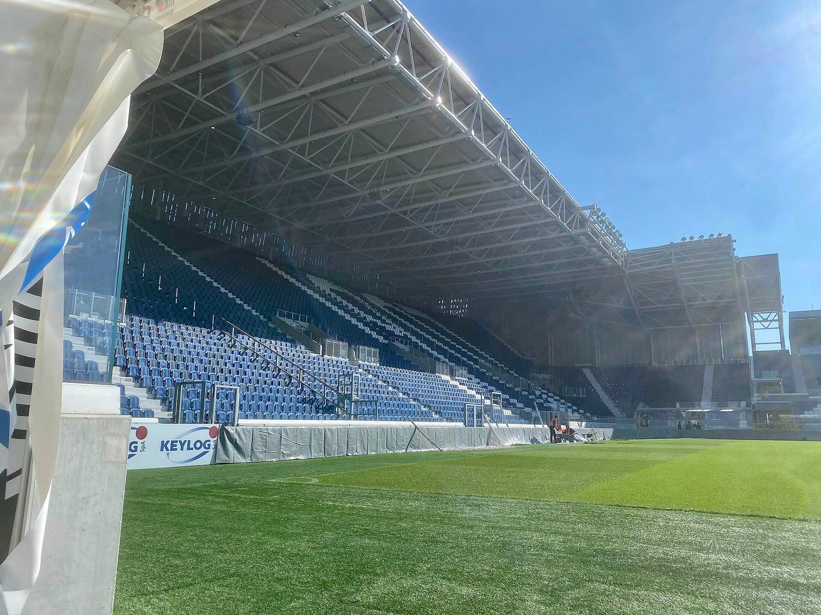 The stands of Atalanta's stadium in Bergamo, home of the New Balance Arena