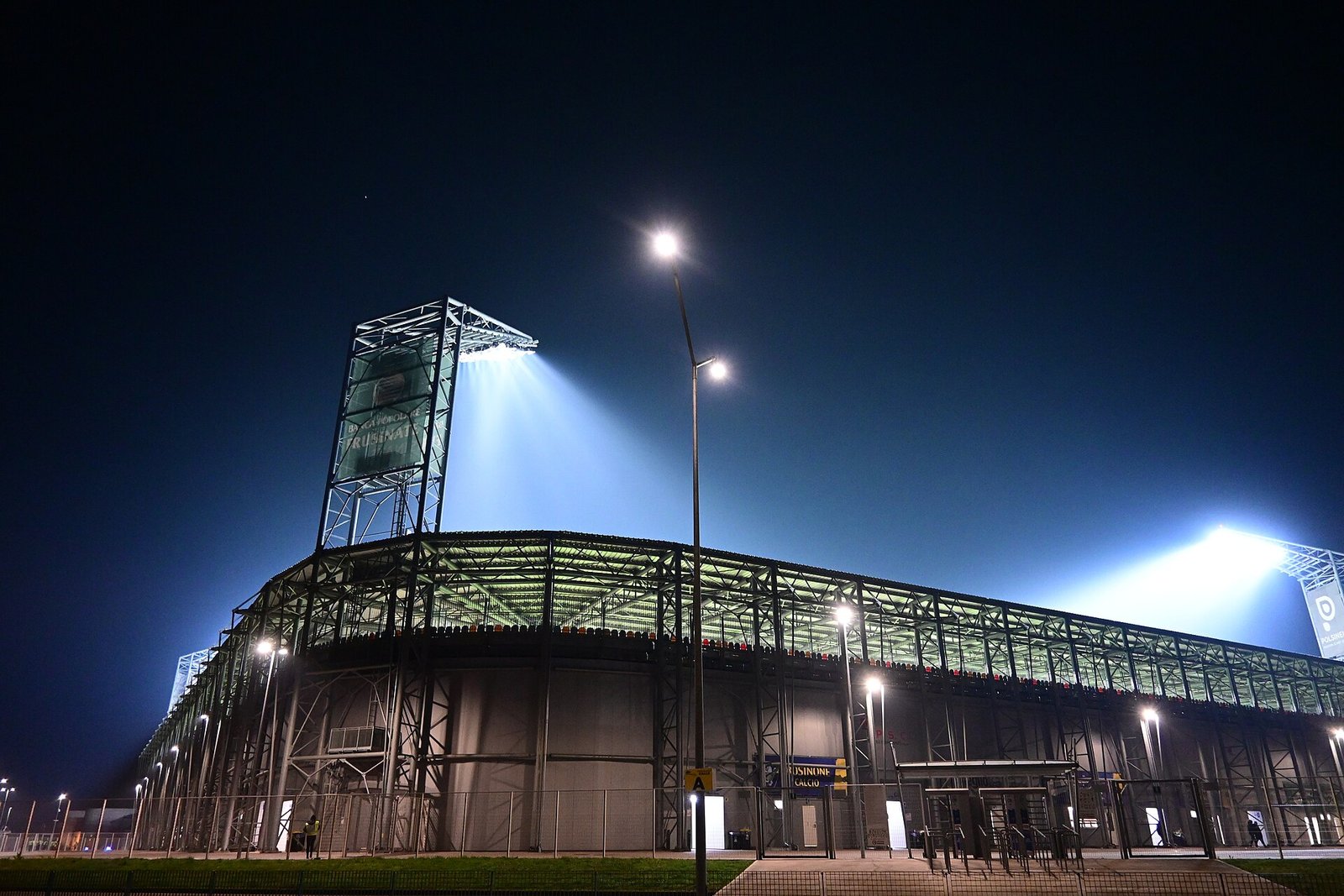 Stadio Benito Stirpe in Frosinone under floodlights on a matchday